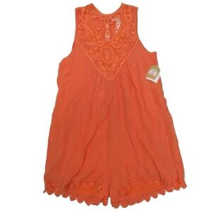 Taylor & Sage Orange Garden Romper